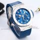 New Hublot Big Bang Blue Dial Blue Leather Strap Replica Watches 44mm (8)_th.jpg